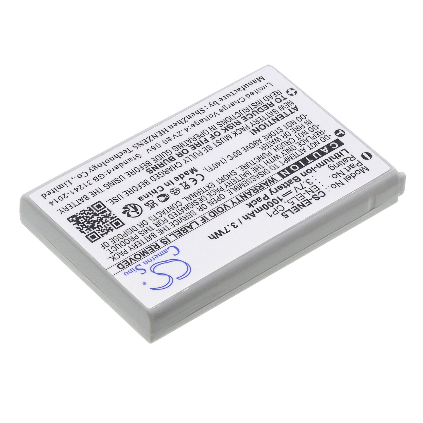 Replacement Battery for NIKON Coolpix 3700 – Camera – 1000mAh / 3.7Wh / 3.7V