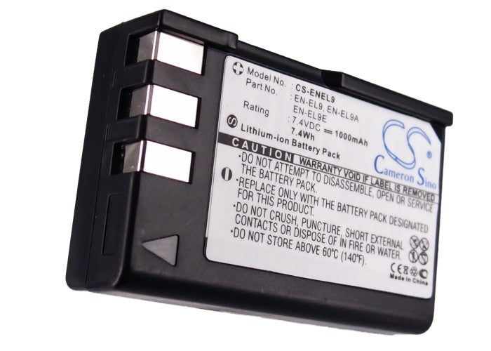 Replacement Battery for NIKON D3000 – Camera – 1000mAh / 7.40Wh / 7.4V