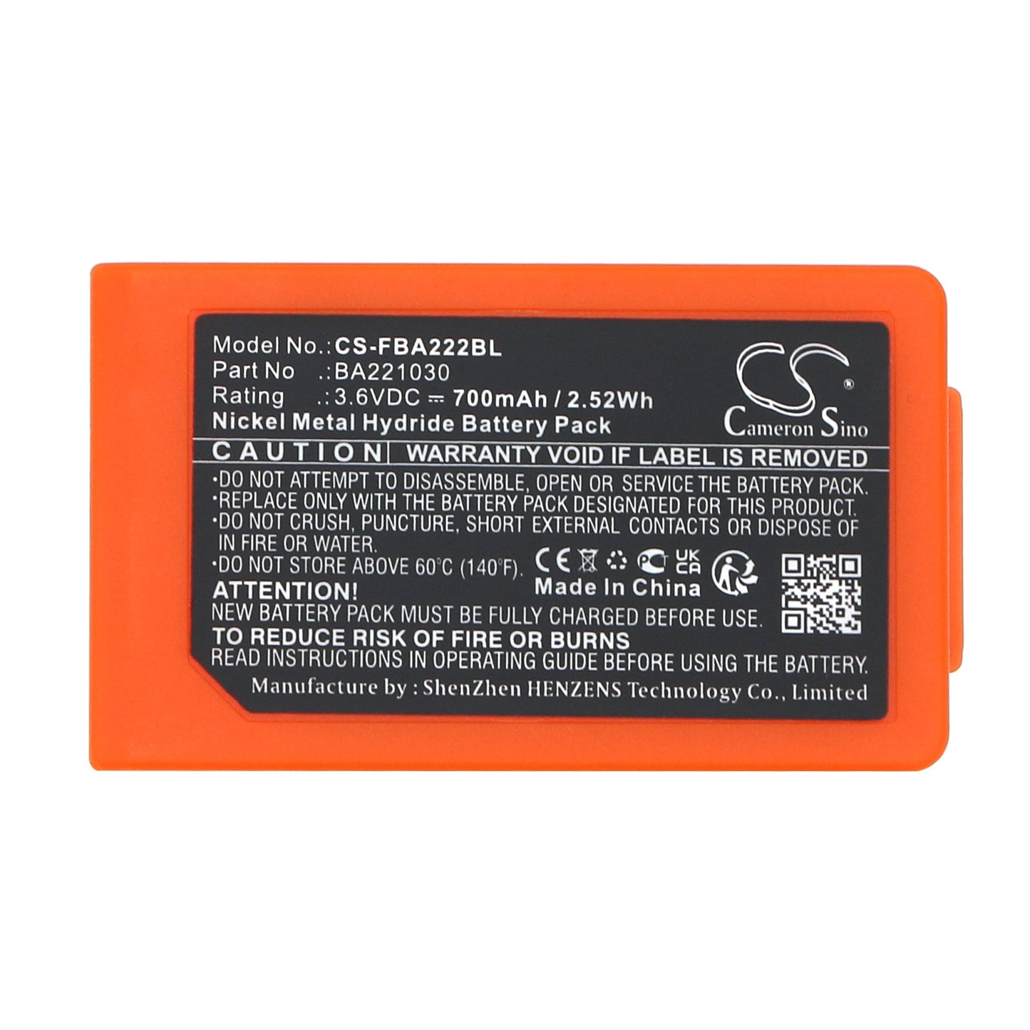 Replacement Battery for HBC Patrol S – Crane Remote Control – 700mAh / 2.52Wh / 3.6V