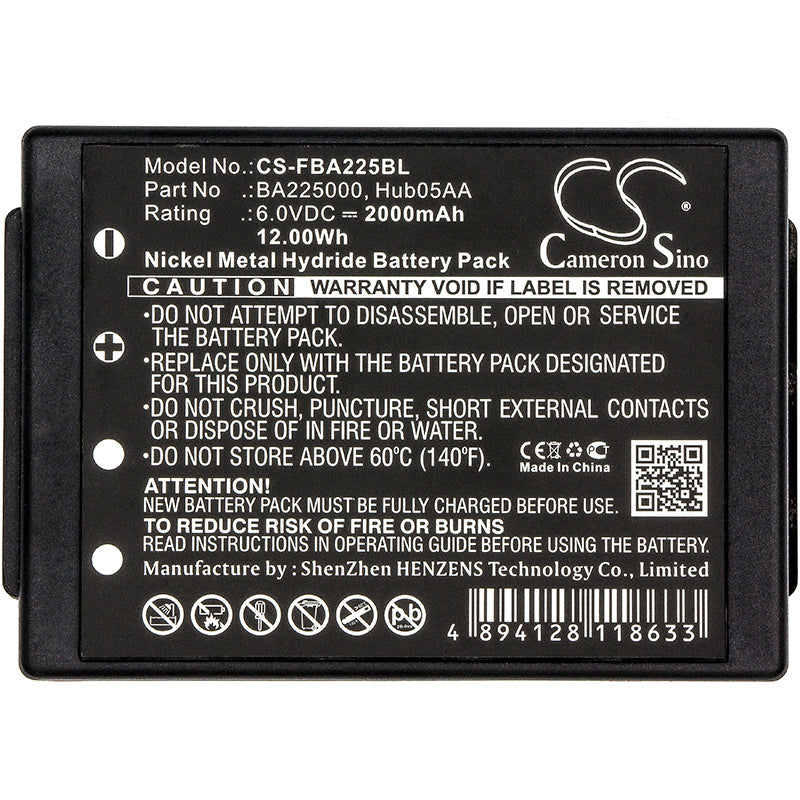Replacement Battery for HBC FBFUB09N – Crane Remote Control – 2000mAh / 12.0Wh / 6.0V
