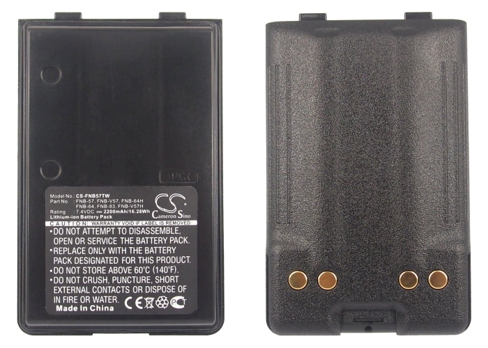 Replacement Battery for YAESU FT60 – Two-Way Radio – 2200mAh / 16.28Wh / 7.4V