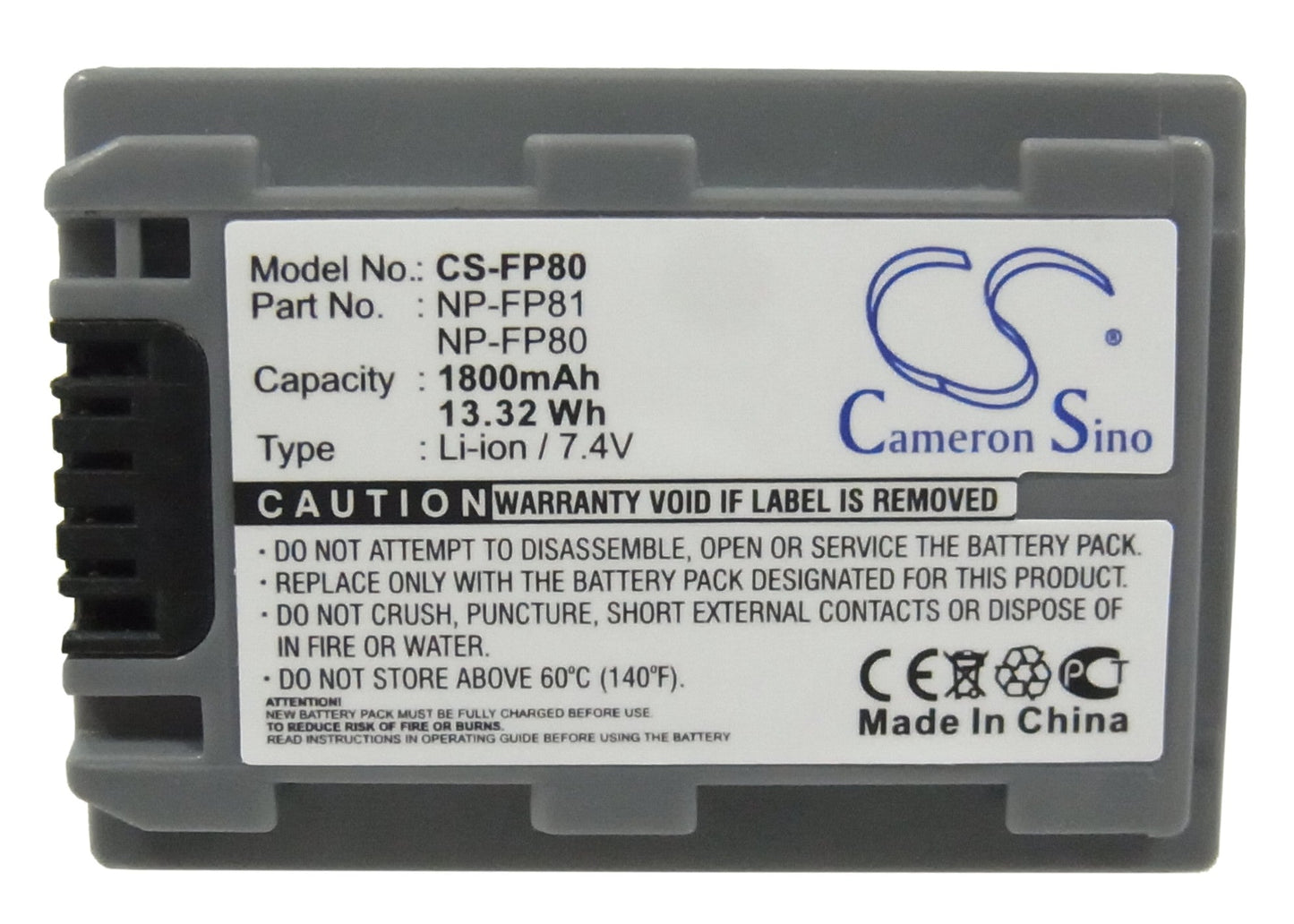 Replacement Battery for Sony DCR-30 – Camera – 1800mAh / 7.4V