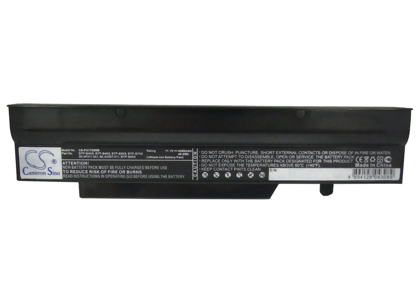 Replacement Battery for Fujitsu Amilo Li1718 – Notebook, Laptop – 4400mAh / 11.1V