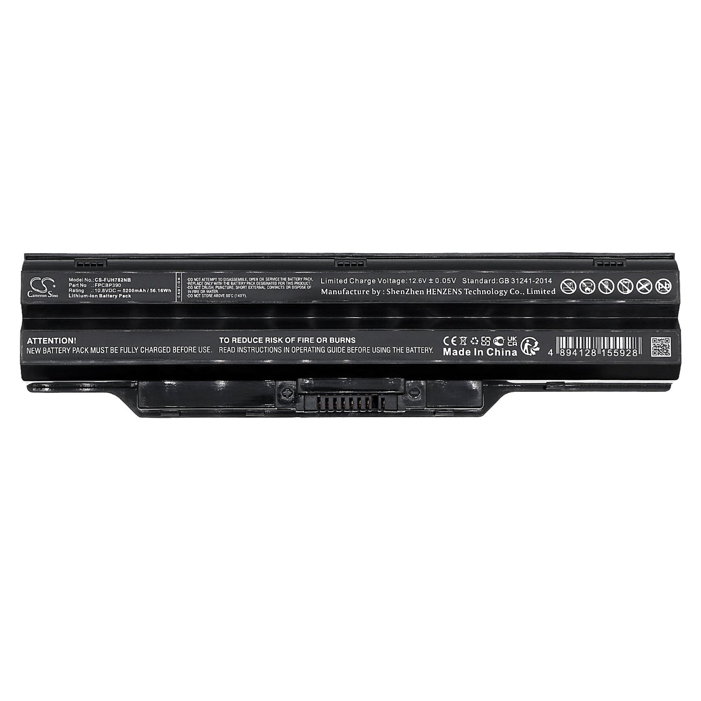 Replacement Battery for Fujitsu LifeBook SH782 – Notebook, Laptop – 5200mAh / 56.16Wh / 10.8V