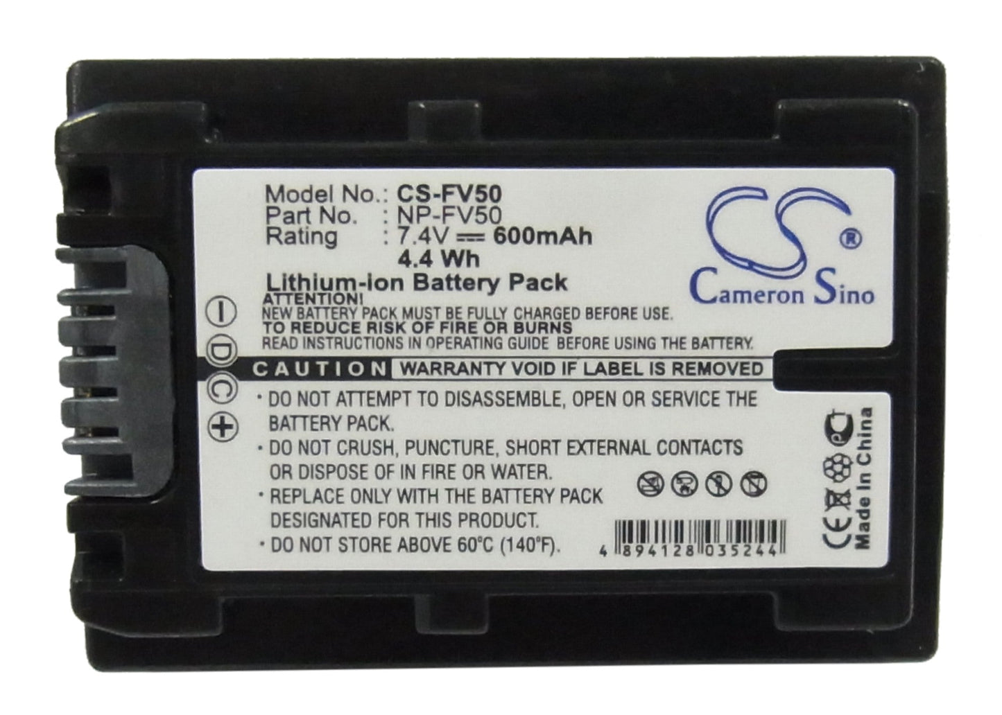 Replacement Battery for Sony 
DCR-DVD403 – Camera – 600mAh / 7.4V