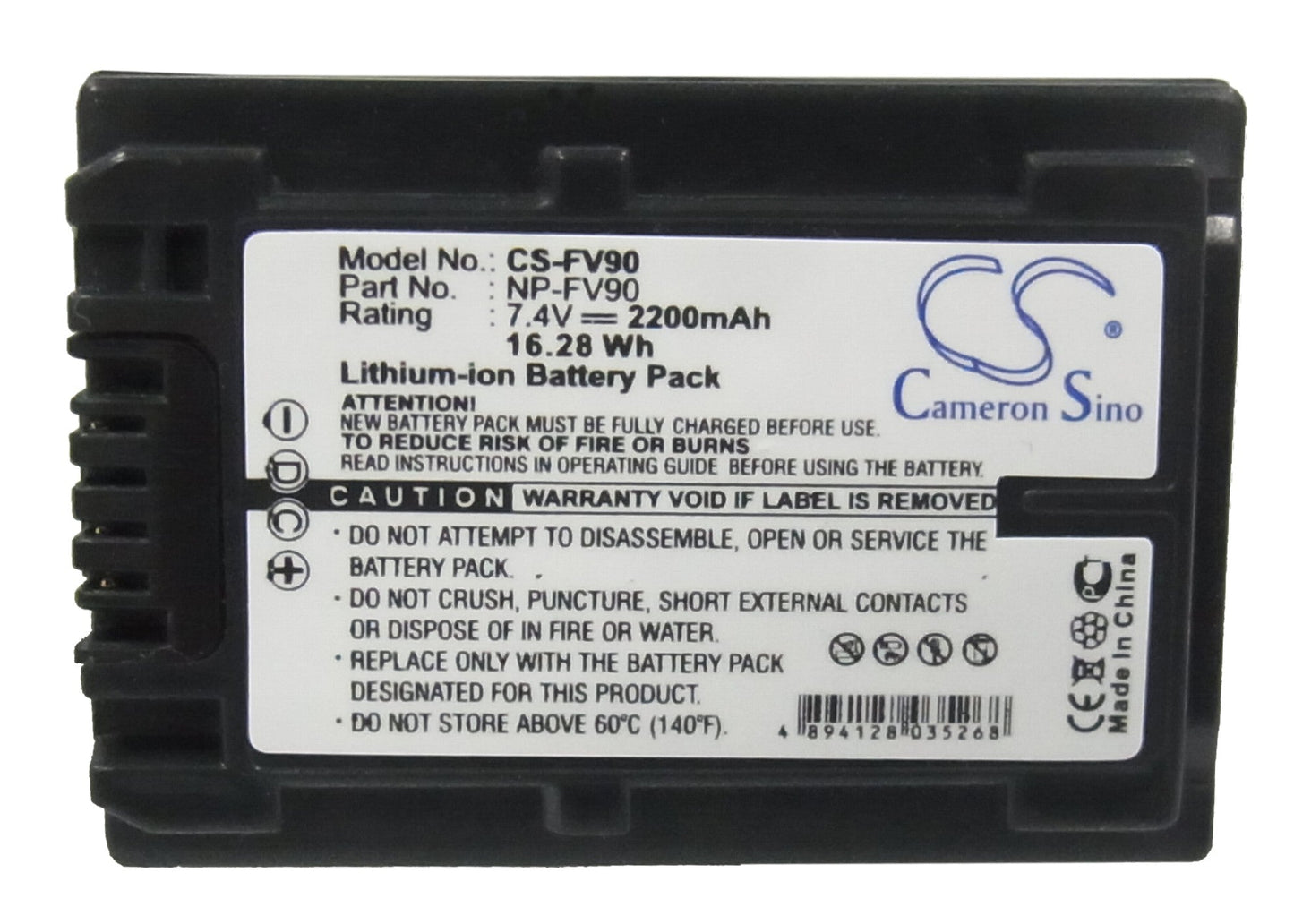 Replacement Battery for Sony DCR-SR100 – Camera – 2200mAh / 7.4V
