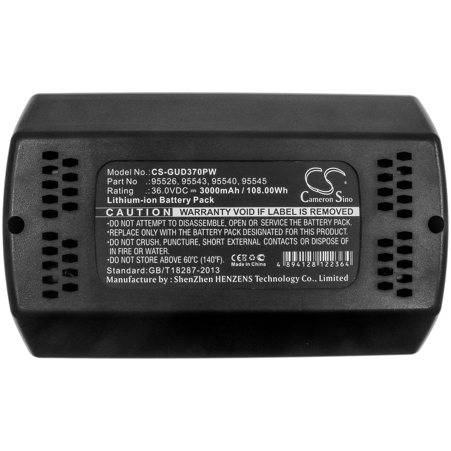 Replacement Battery for Gude Freischneider – Power Tools – 3000mAh / 108.00Wh / 36.0V