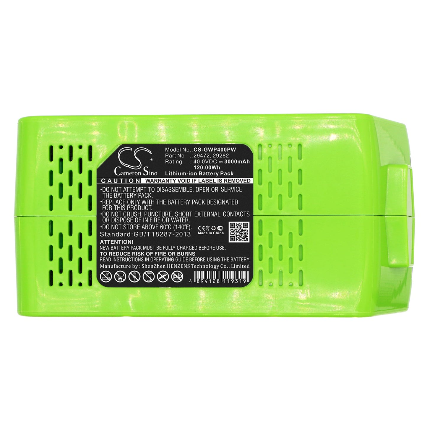 Replacement Battery for Poulan Pro 967044601 40V 24“ – Power Tools – 3000mAh / 120.00Wh / 40.00V