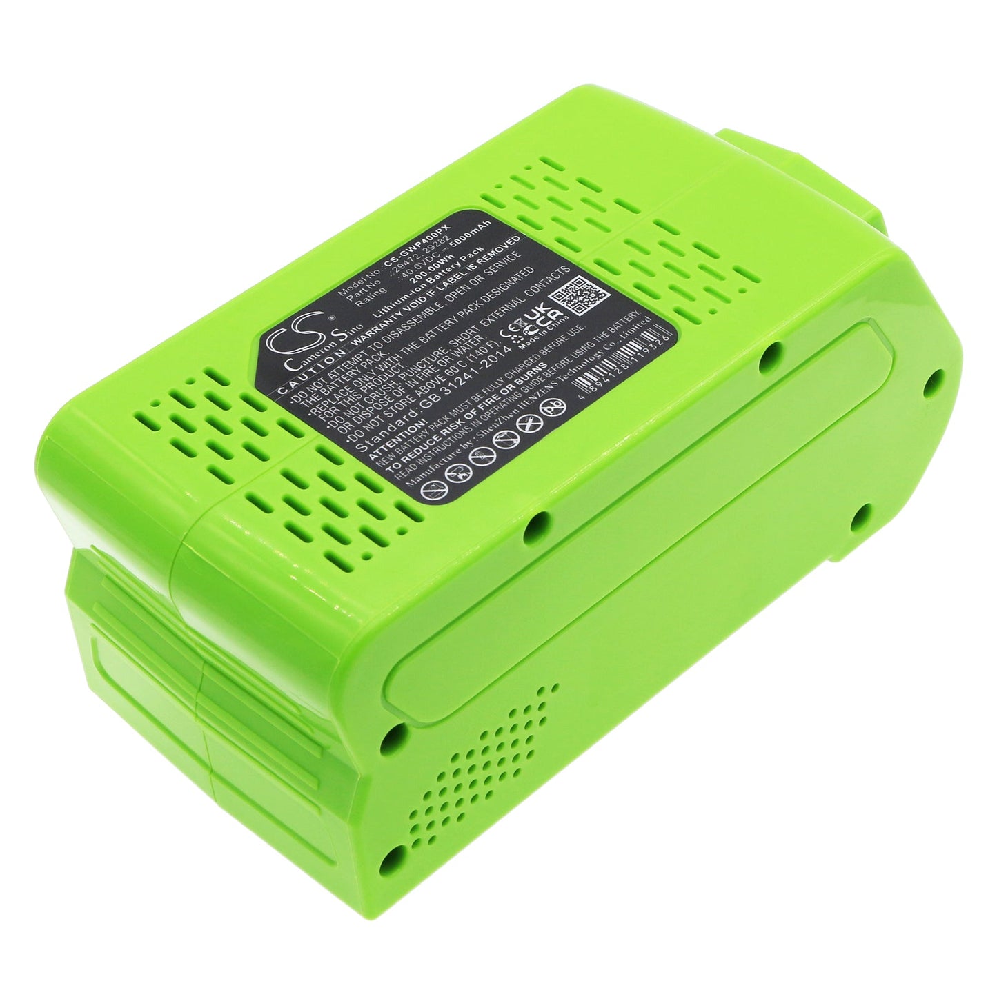 Replacement Battery for GreenWorks  20292 – Power Tools – 5000mAh / 200.00Wh / 40.00V