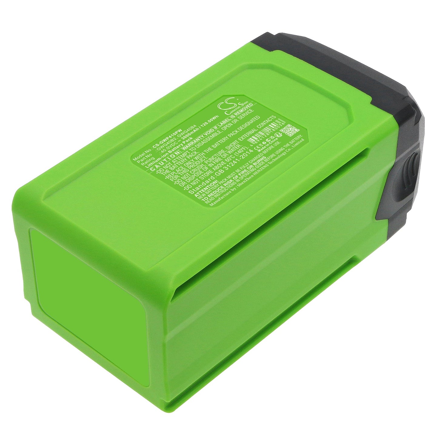Replacement Battery for GreenWorks & 12" String Trimmer Combo Kit – Gardening Tools – 3000mAh / 120.00Wh / 40.0V