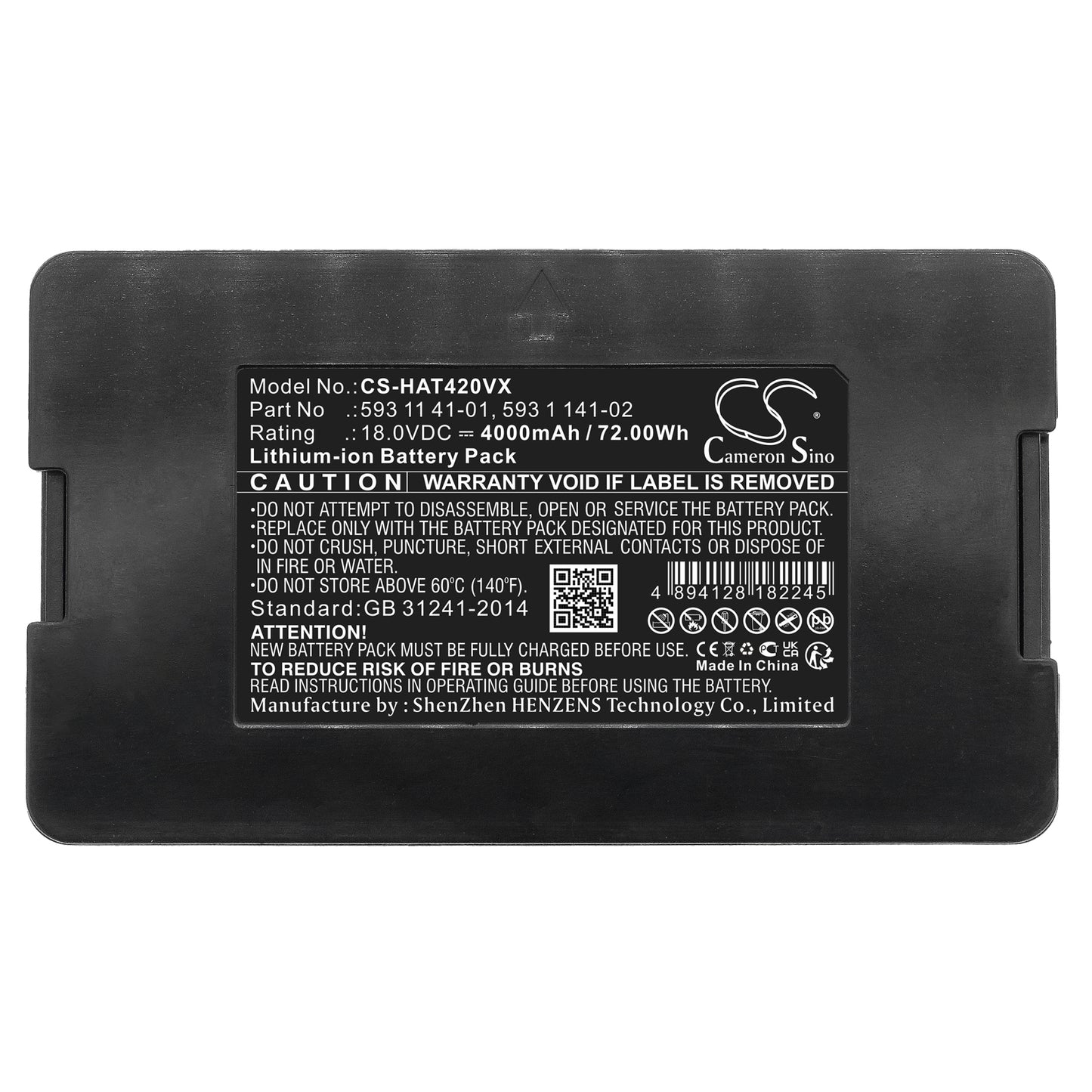 Replacement Battery for Husqvarna Automower 320 2013 Automower 320 2014, Automower 320 2015, – 4000mAh / 72.00Wh