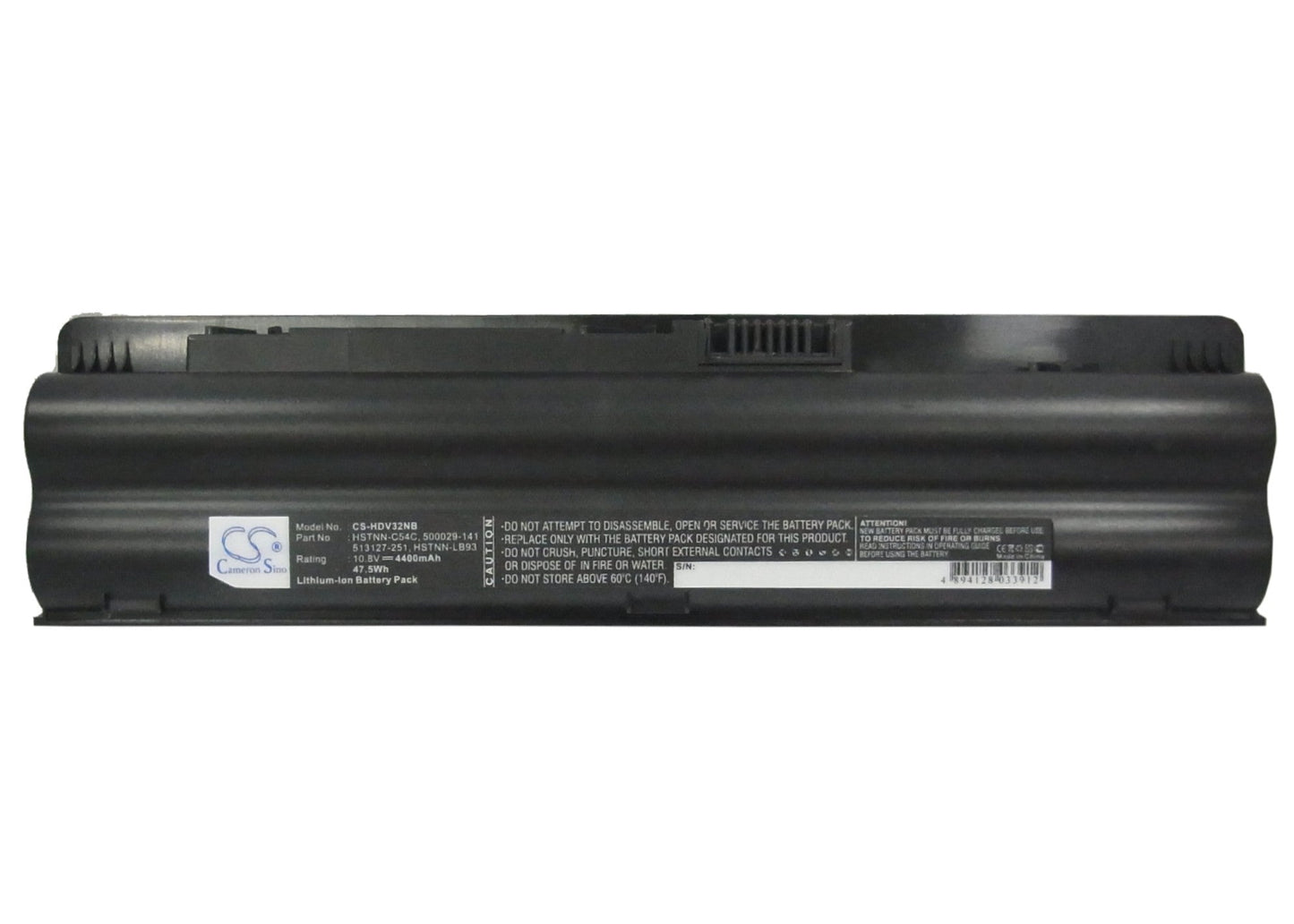 Replacement Battery for HP Pavilion dv3-2000 – Notebook, Laptop – 4400mAh/47.52Wh / 10.8V