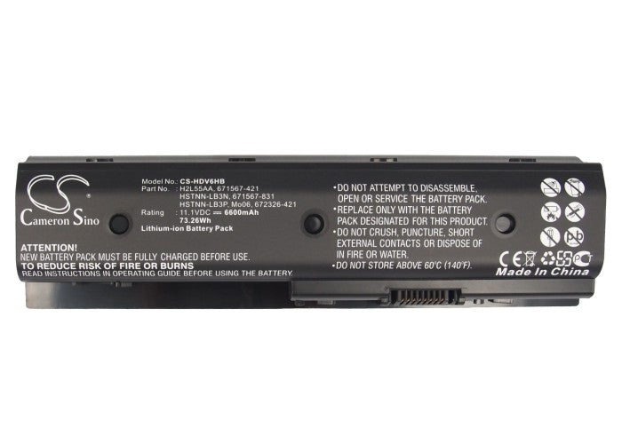 Replacement Battery for HP Envy dv4 – Notebook, Laptop – 6600mAh/73.26Wh / 11.1V