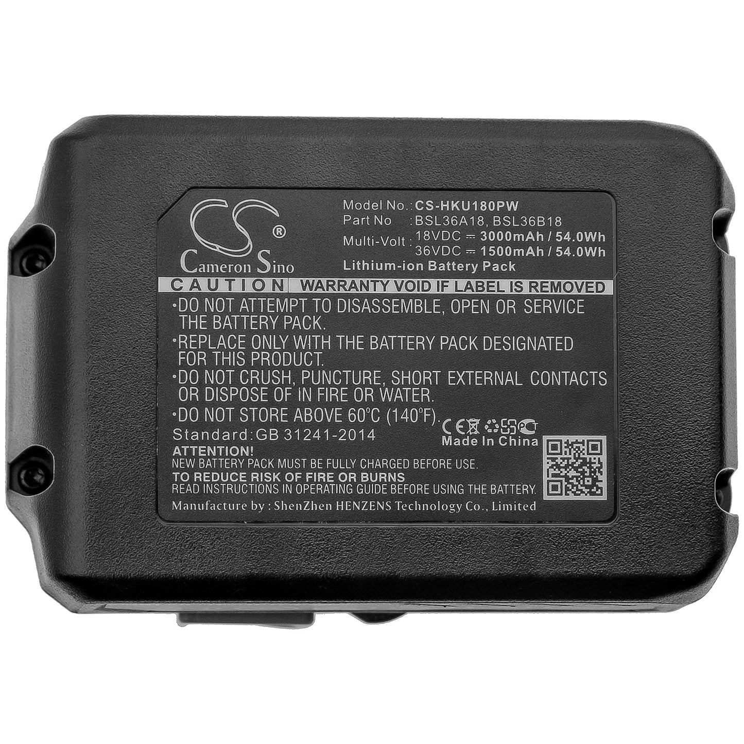 Replacement Battery for HiKOKI 371751M – Power Tools – 3000mAh / 54.00Wh / 18V