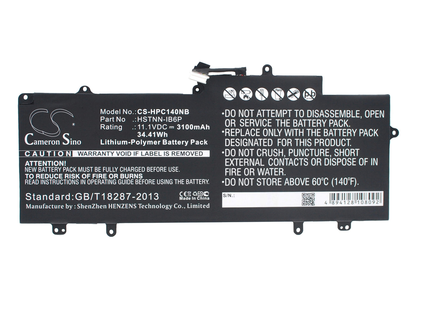 Replacement Battery for HP Chromebook 14 14-x010nr Series – Notebook, Laptop – 3100mAh / 34.41Wh / 11.1V