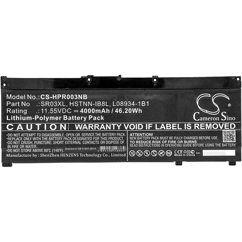 Replacement Battery for HP Envy x360 15-cn0000 – Notebook, Laptop – 4000mAh / 46.20Wh / 11.55V