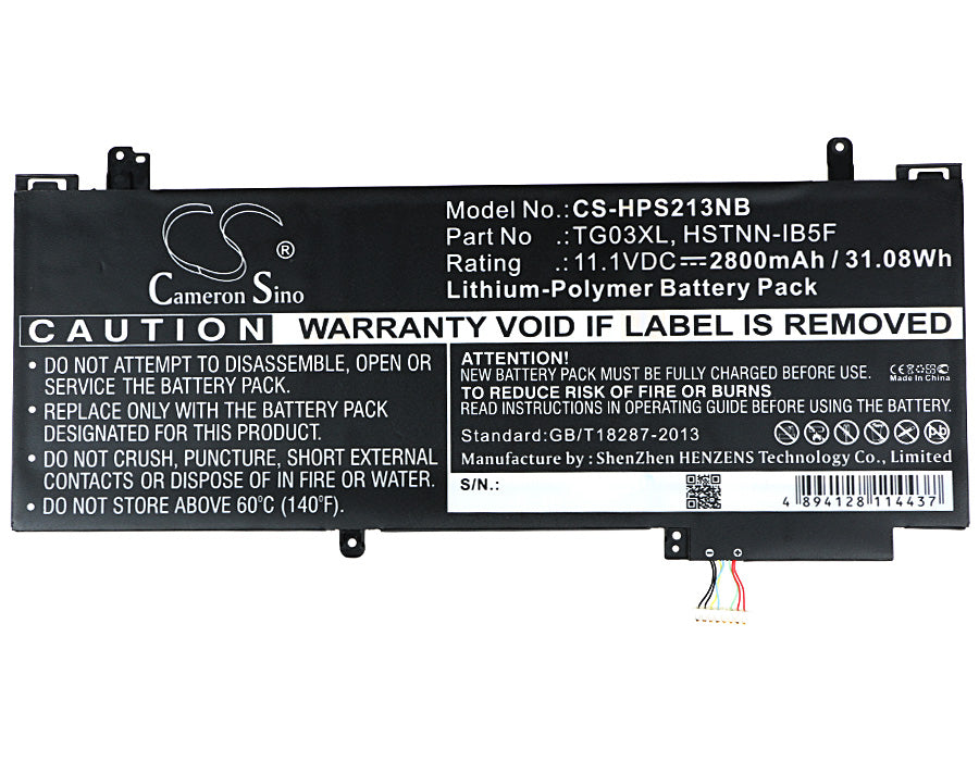 Replacement Battery for HP Split X2 13-F – Notebook, Laptop – 2800mAh / 31.08Wh / 11.1V