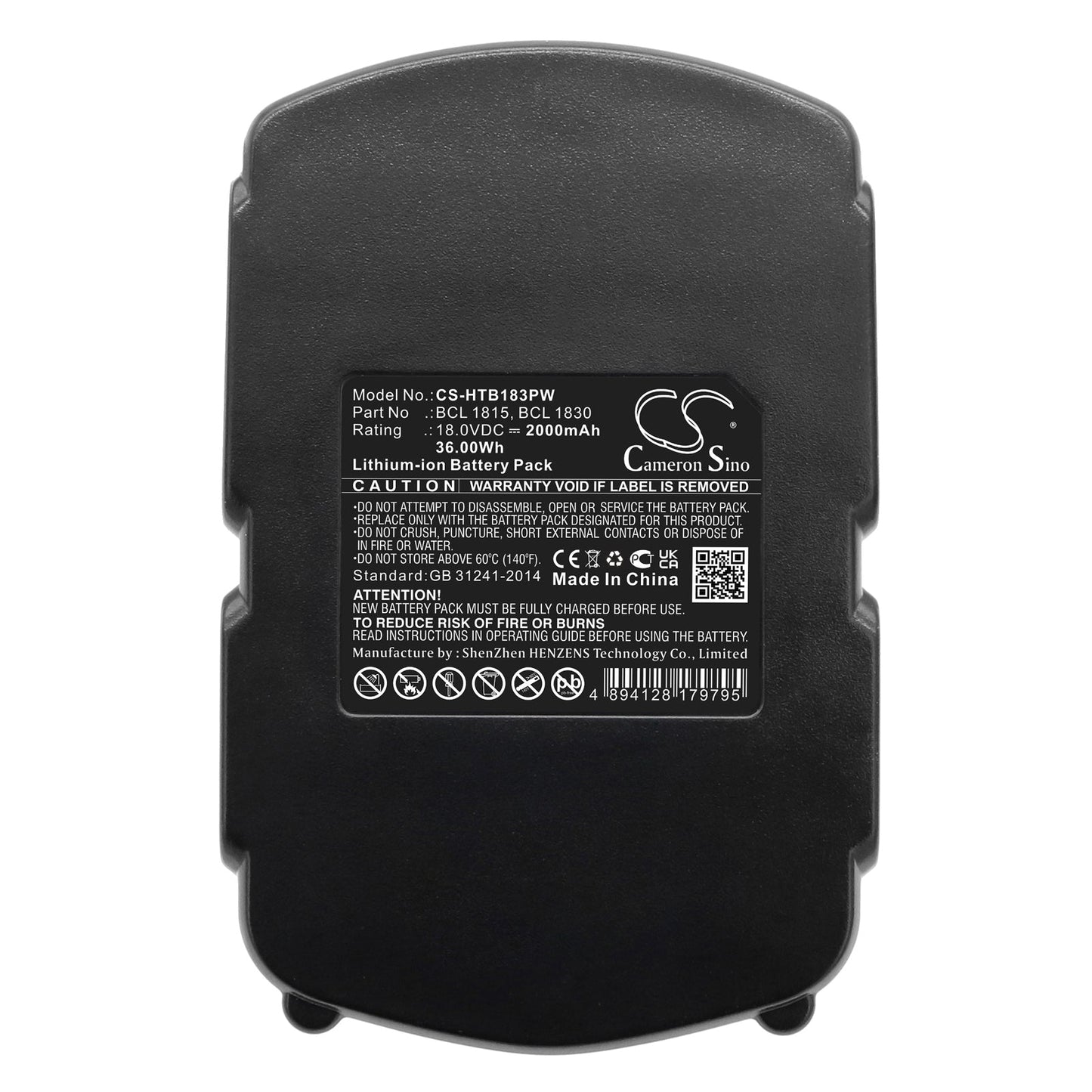 Replacement Battery for Hitachi  C 18DL – Power Tools – 2000mAh / 36.00Wh / 18.0V