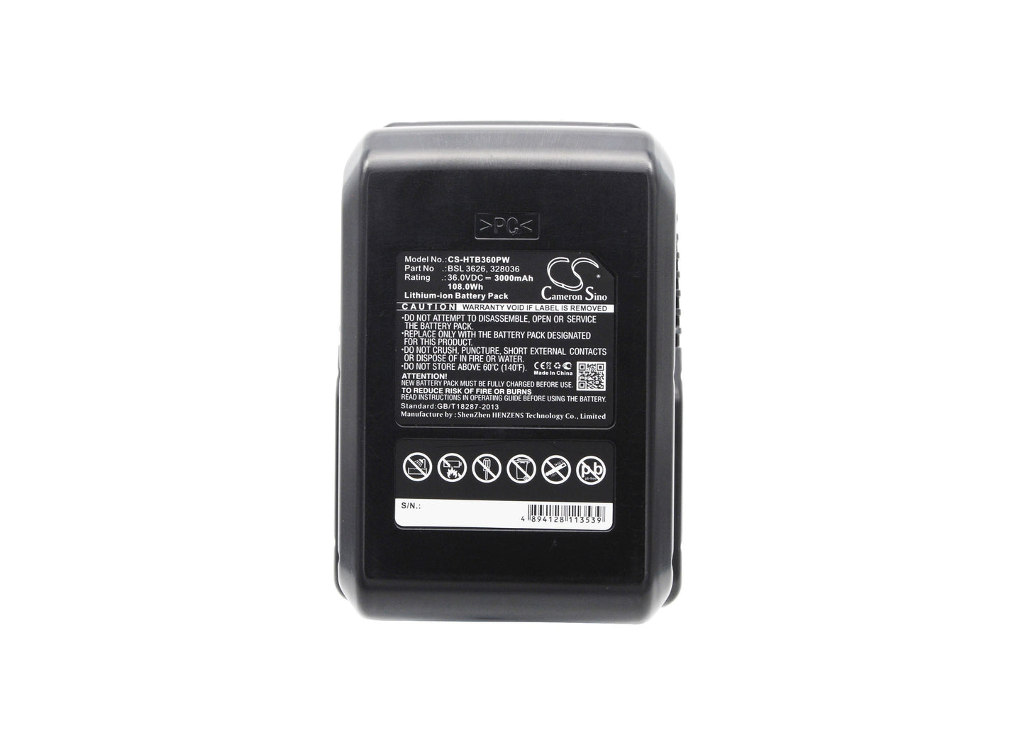 Replacement Battery for Hitachi DH 36DAL – Power Tools – 3000mAh / 108.00Wh / 36.0V