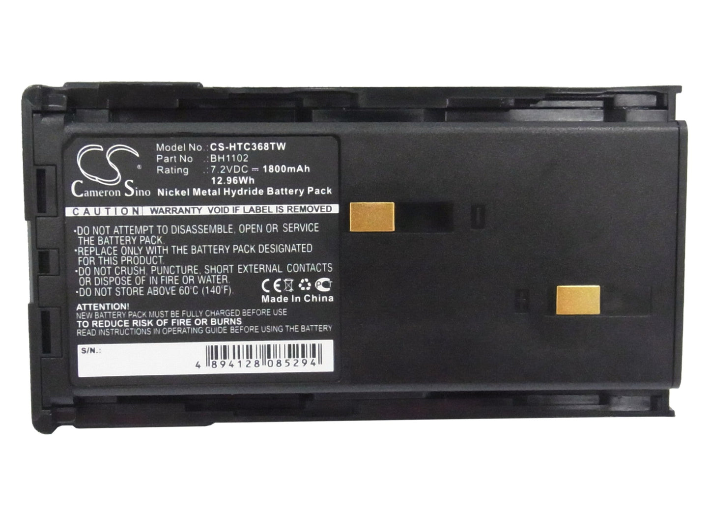 Replacement Battery for HYT TC-268S – Two-Way Radio – 1800mAh / 12.96Wh / 7.2V