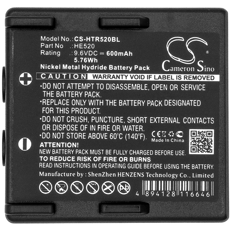 Replacement Battery for Abitron KH68300520.A – Crane Remote Control – 600mAh / 5.76Wh / 9.6V