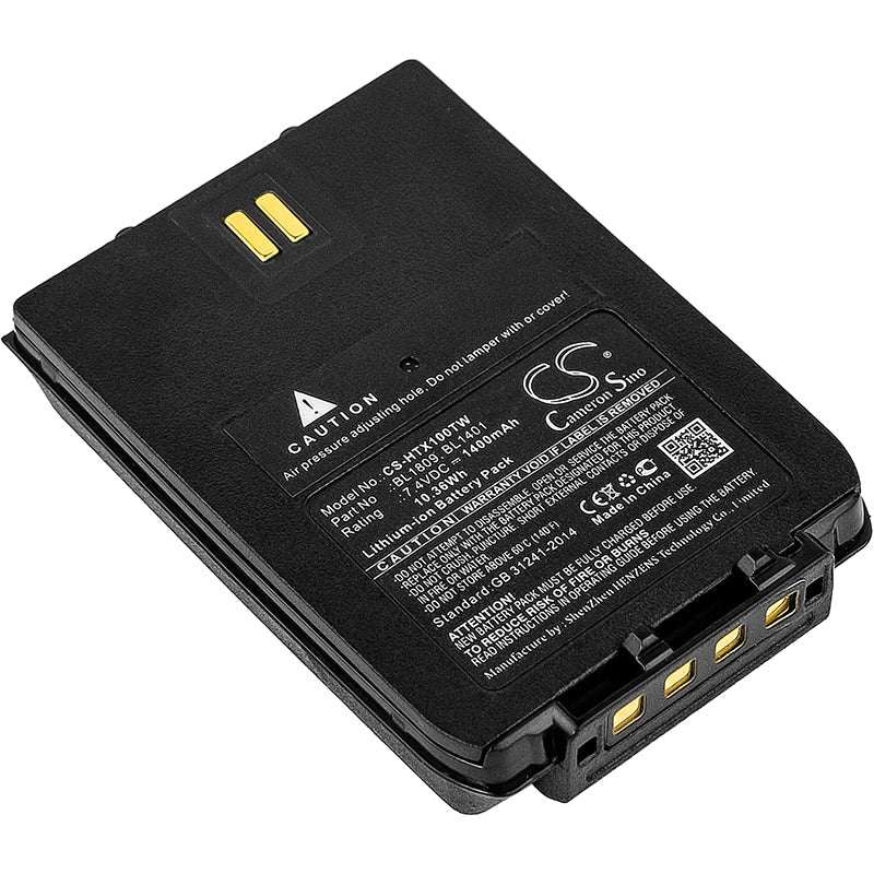 Replacement Battery for HYT X1e – Two-Way Radio – 1400mAh / 10.36Wh / 7.4V
