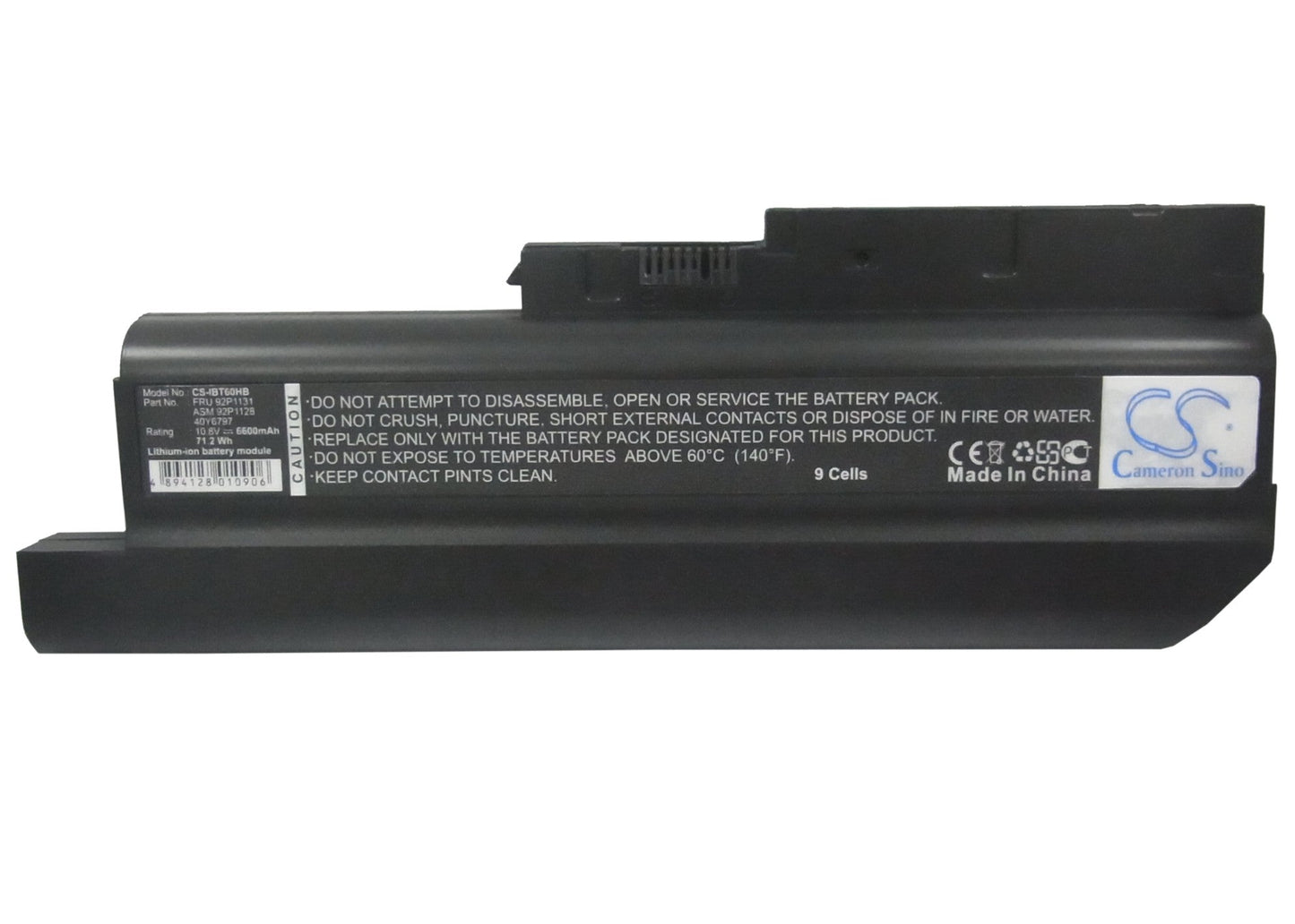 Replacement Battery for IBM ThinkPad R60 – Notebook, Laptop – 6600mAh / 10.8V
