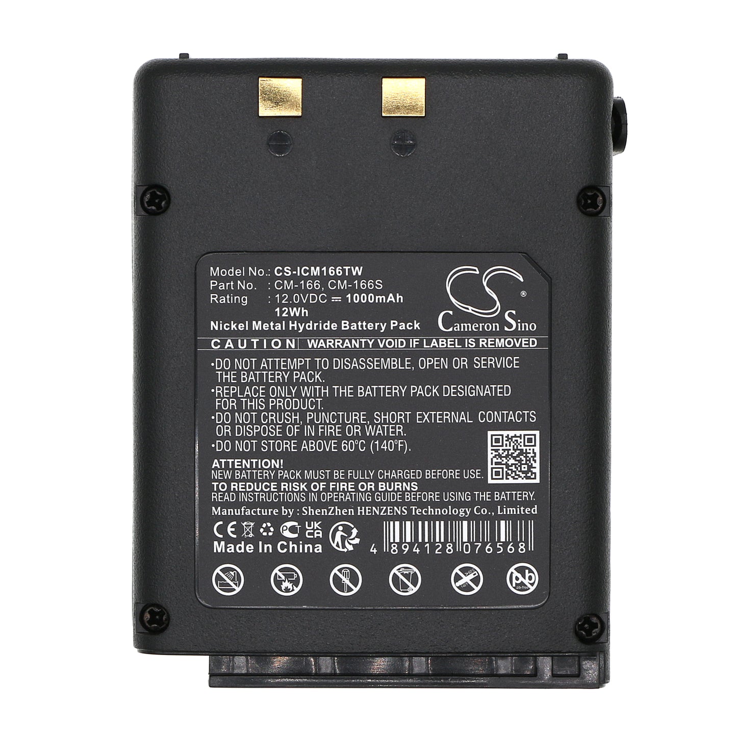 Replacement Battery for Icom IC-A22 IC-A22E, IC-A3, – 1000mAh / 12.00Wh