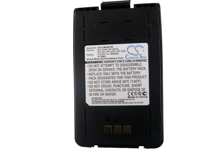 Replacement Battery for Icom IC-A23 – Two-Way Radio – 700mAh / 6.72Wh / 9.6V