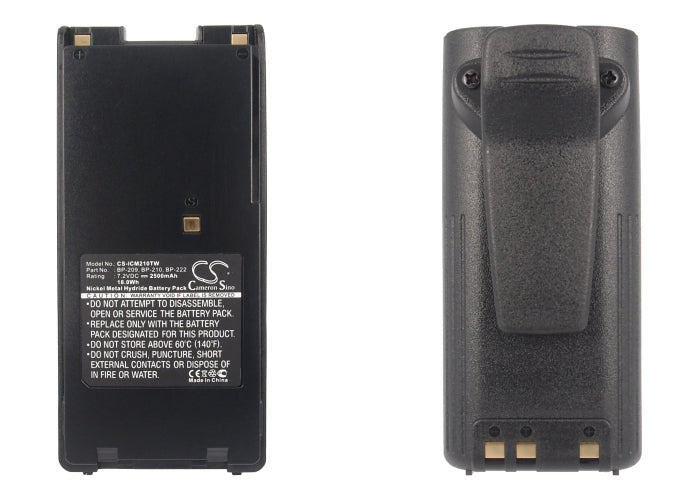 Replacement Battery for Icom IC-A24 – Two-Way Radio – 2500mAh/18.0Wh / 7.2V