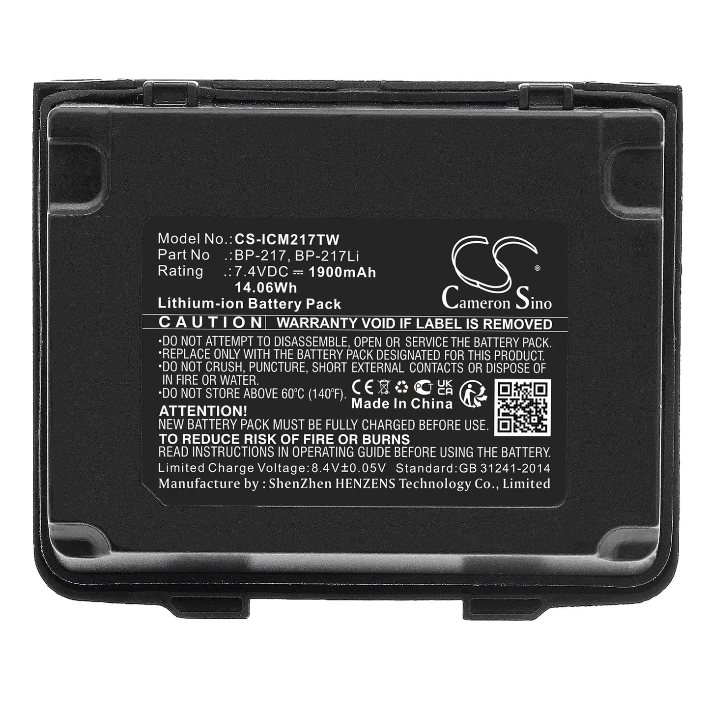 Replacement Battery for Icom IC-80AD – Two-Way Radio – 1900mAh / 14.06Wh / 7.4V