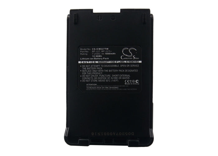 Replacement Battery for Icom IC-E85 – Two-Way Radio – 1800mAh / 12.96Wh / 7.2V