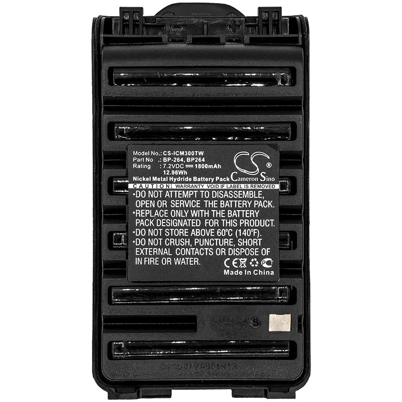 Replacement Battery for ICOM IC-F3001 – Two-Way Radio – 1800mAh / 12.96Wh / 7.2V