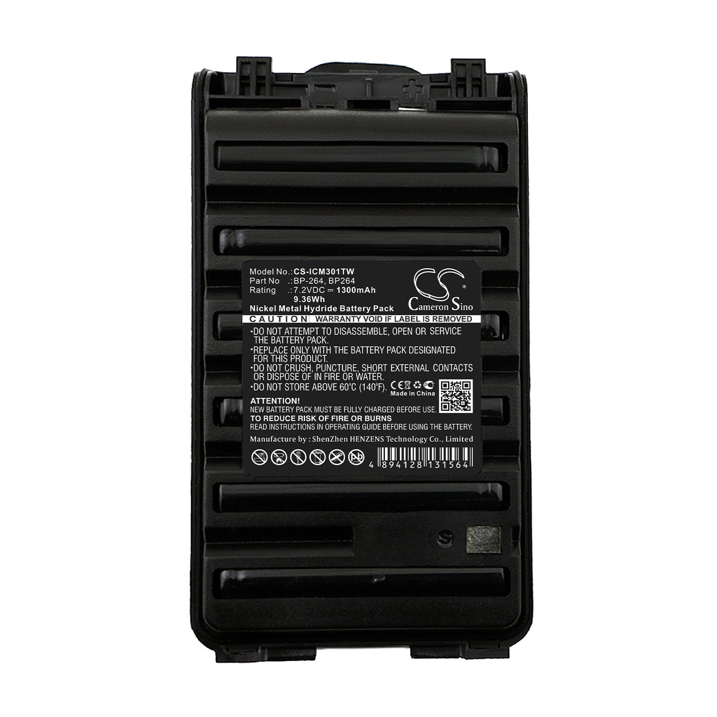 Replacement Battery for ICOM IC-F3001 – Two-Way Radio – 1300mAh / 9.36Wh / 7.2V