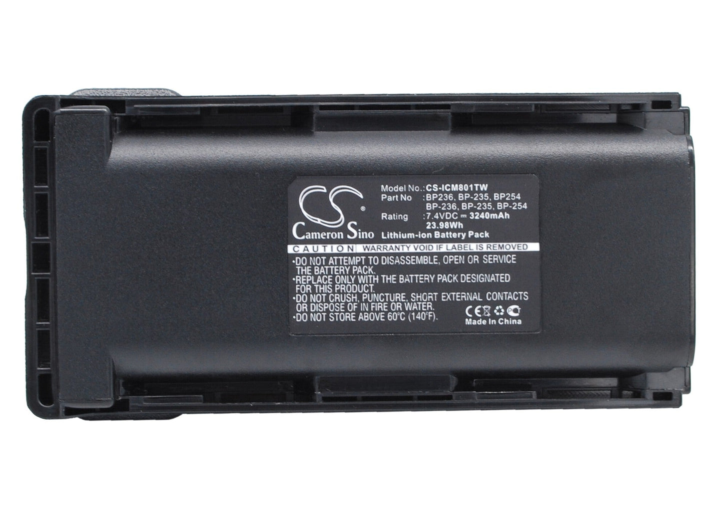 Replacement Battery for ICOM IC-F70 – Two-Way Radio – 3240mAh / 23.98Wh / 7.4V