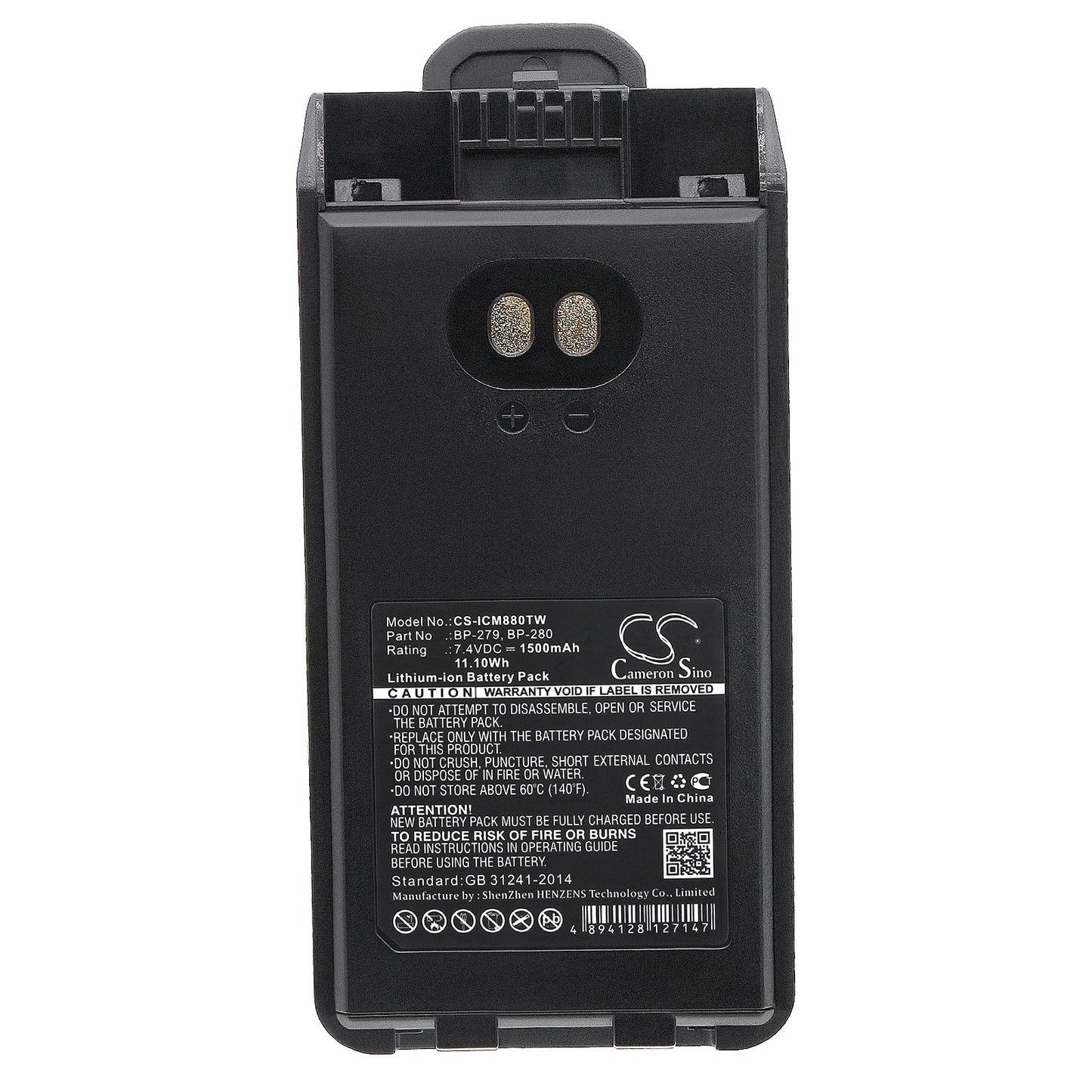 Replacement Battery for Icom F1000 – Two-Way Radio – 1500mAh / 11.10Wh / 7.4V