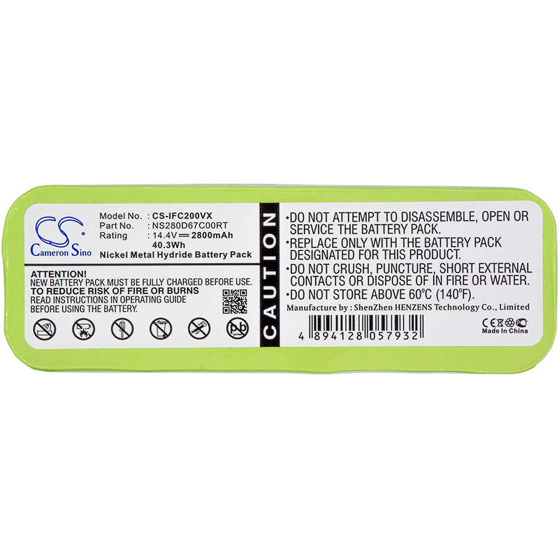 Replacement Battery for Aircraftvacuums Pilot Lux, Pilot Zen – 2800mAh / 40.32Wh