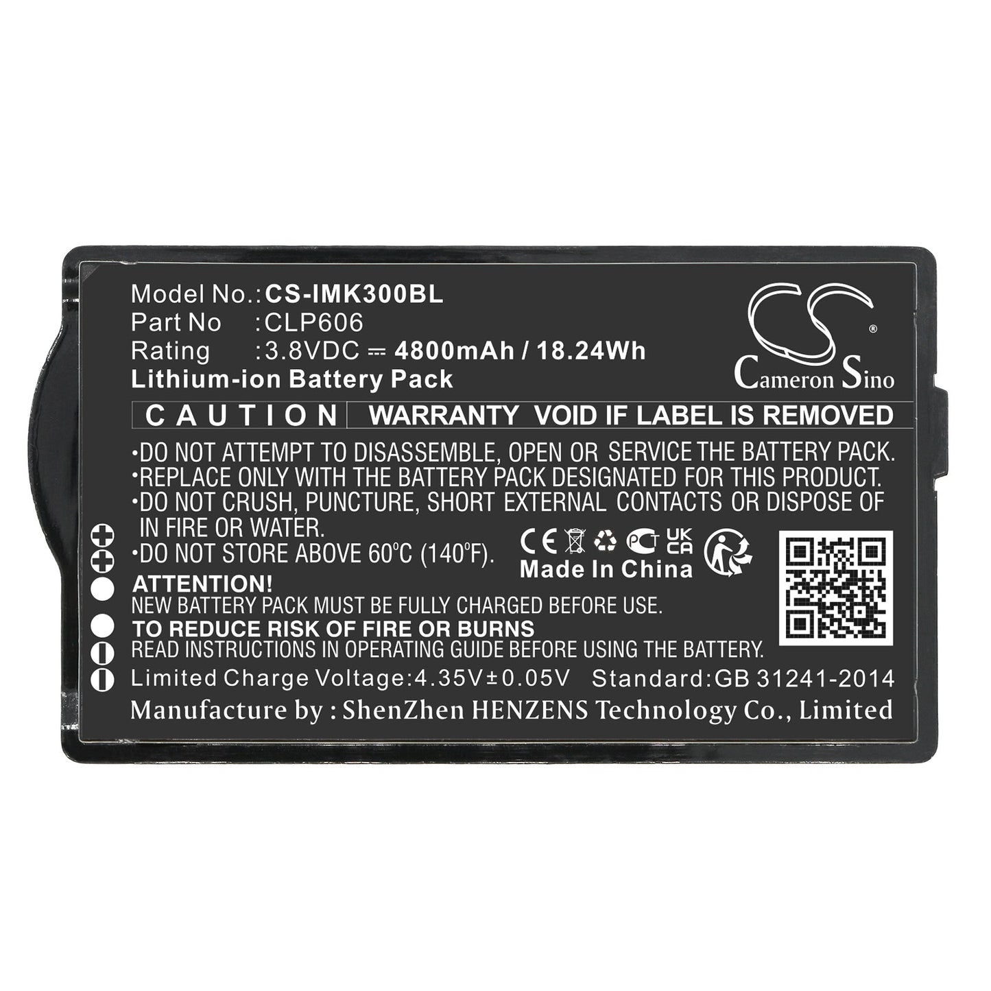 Replacement Battery for iData K3 – Barcode Scanner – 4800mAh / 18.24Wh / 3.8V