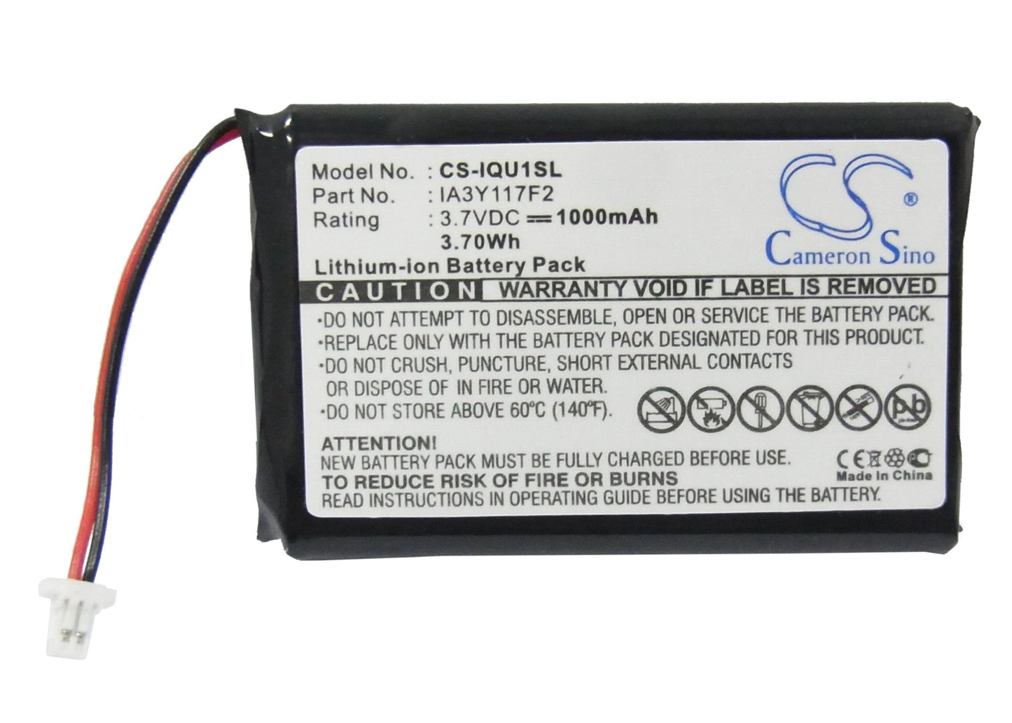 Replacement Battery for Garmin Quest – GPS, Navigator – 1000mAh / 3.7V