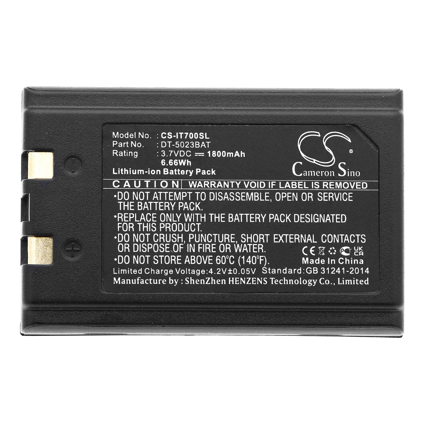 Replacement Battery for Unitech  HT660 – Barcode Scanner – 1800mAh / 6.66Wh / 3.7V