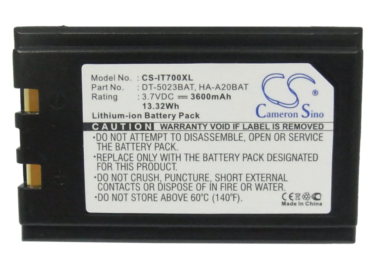 Replacement Battery for Unitech  HT660 – Barcode Scanner – 3600mAh / 13.32Wh / 3.7V