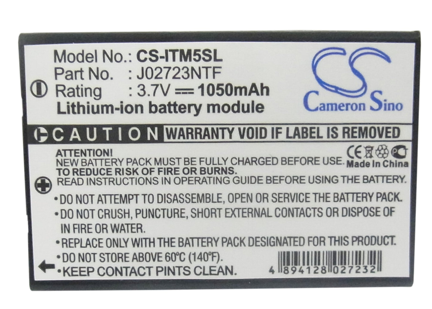 Replacement Battery for i-Blue PS3200 – GPS, Navigator – 1050mAh / 3.7V