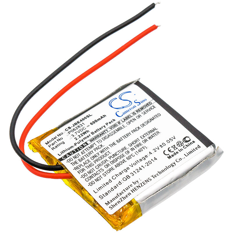 Replacement Battery for JBL Synchros S400BT – Wireless Headset – 600mAh / 2.22Wh / 3.7V