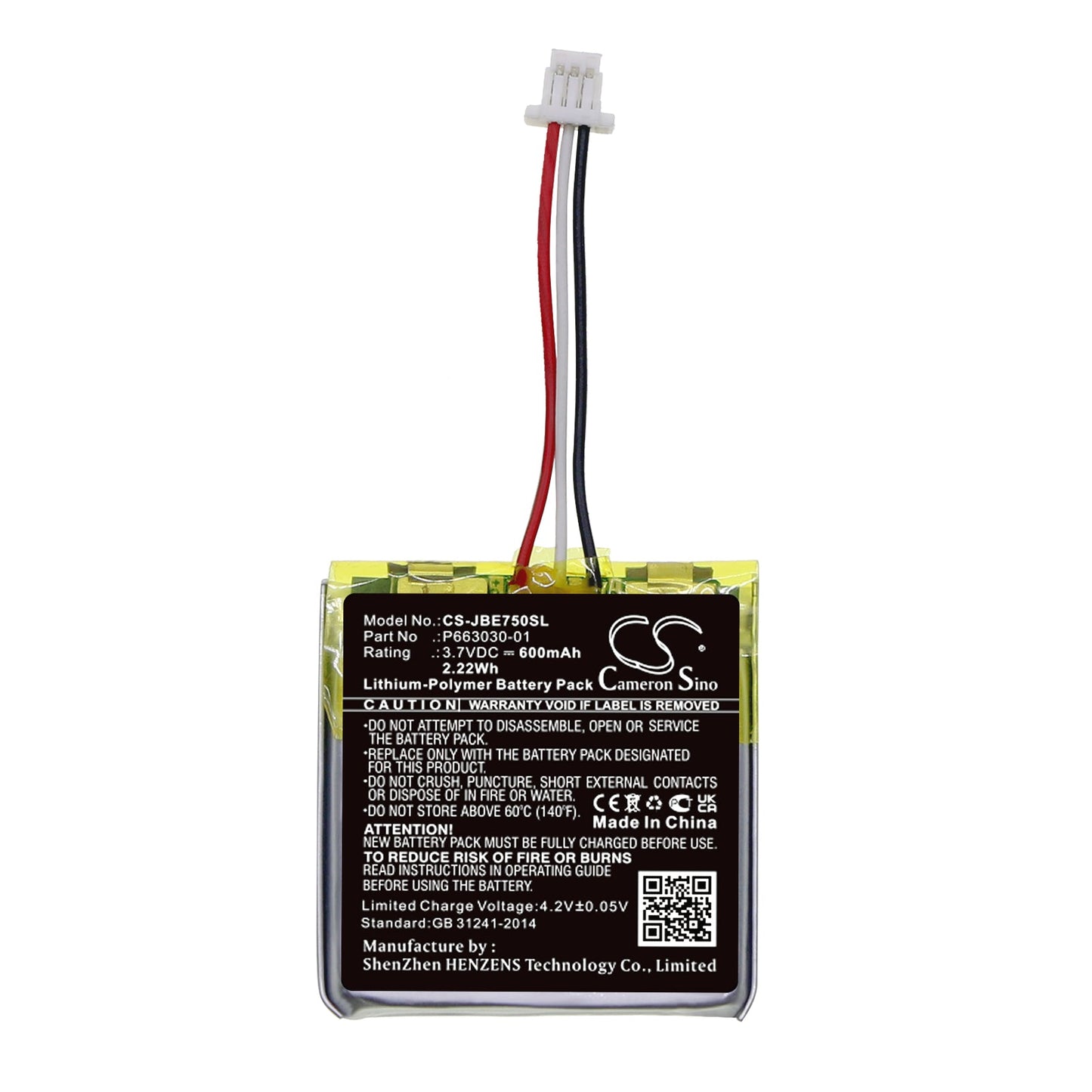 Replacement Battery for JBL Everest 750 – Wireless Headset – 600mAh / 2.22Wh / 3.7V