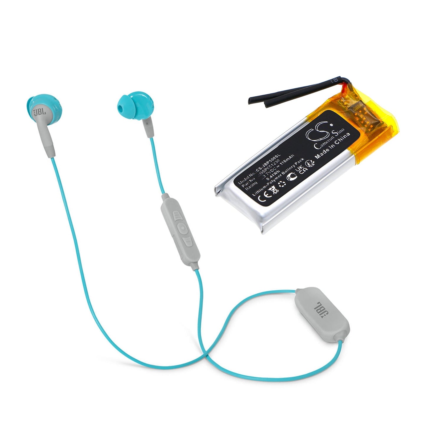 Replacement Battery for JBL inspire 500 – Wireless Headset – 110mAh / 0.41Wh / 3.7V