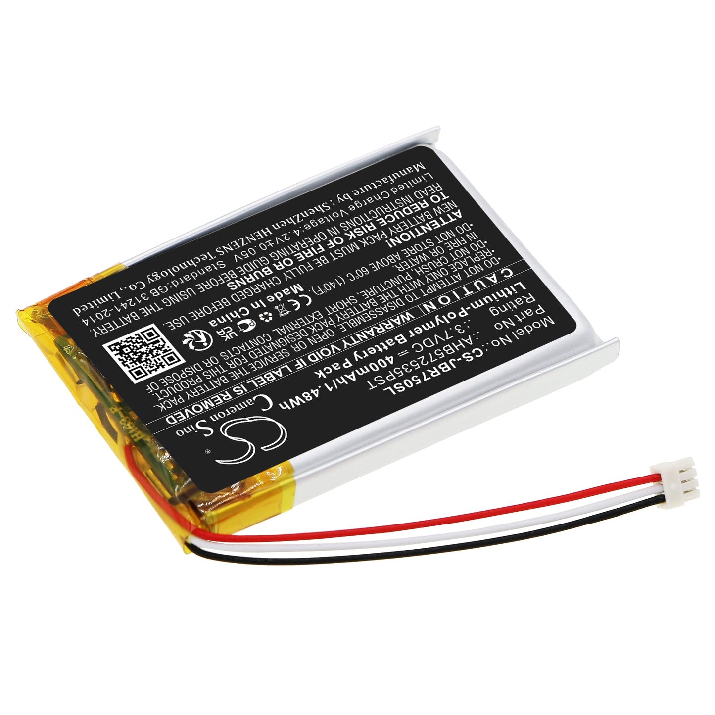 Replacement Battery for Jabra Evolve 75 – Wireless Headset – 400mAh / 1.48Wh / 3.7V