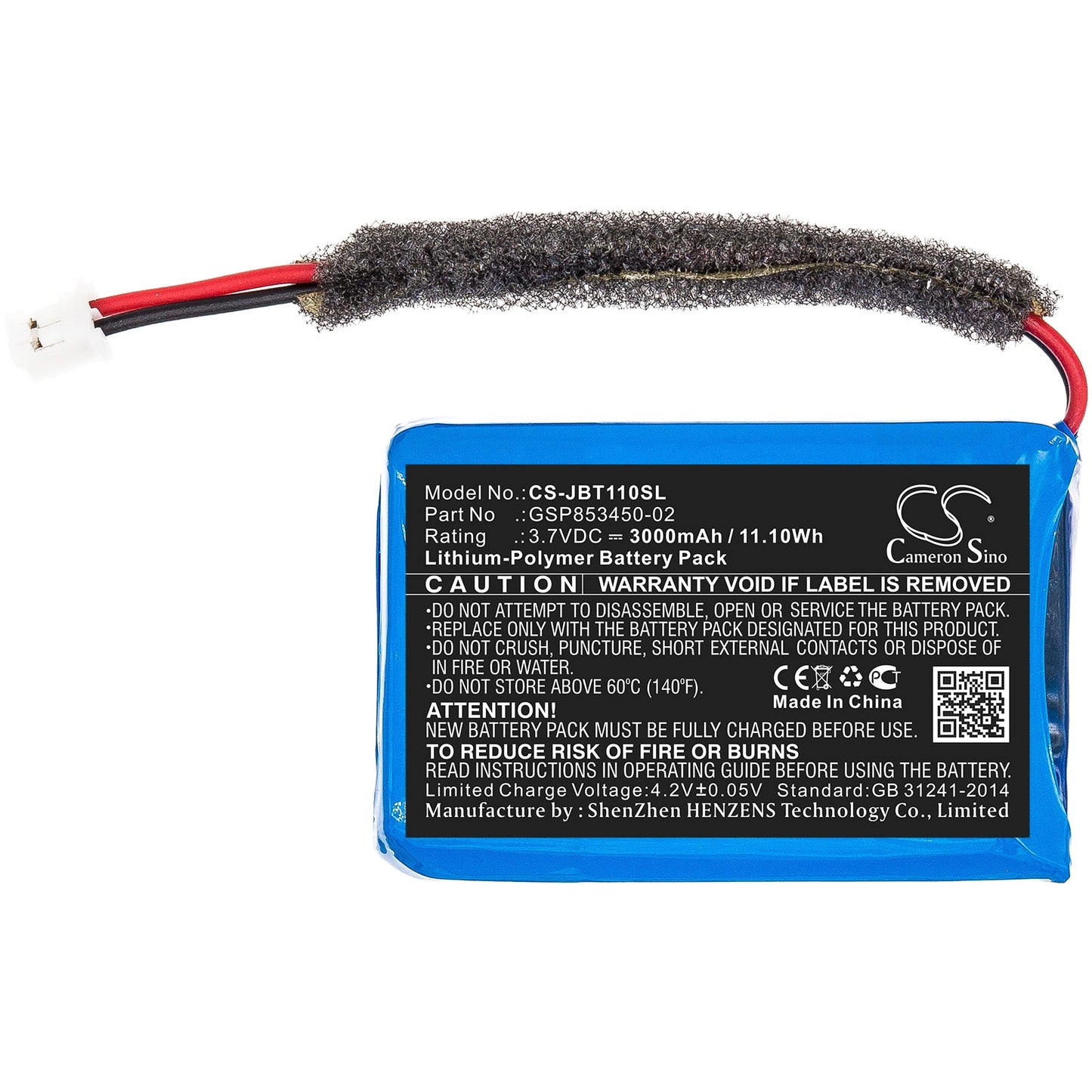 Replacement Battery for JBL Turbo – Speaker – 3000mAh / 11.10Wh / 3.7V