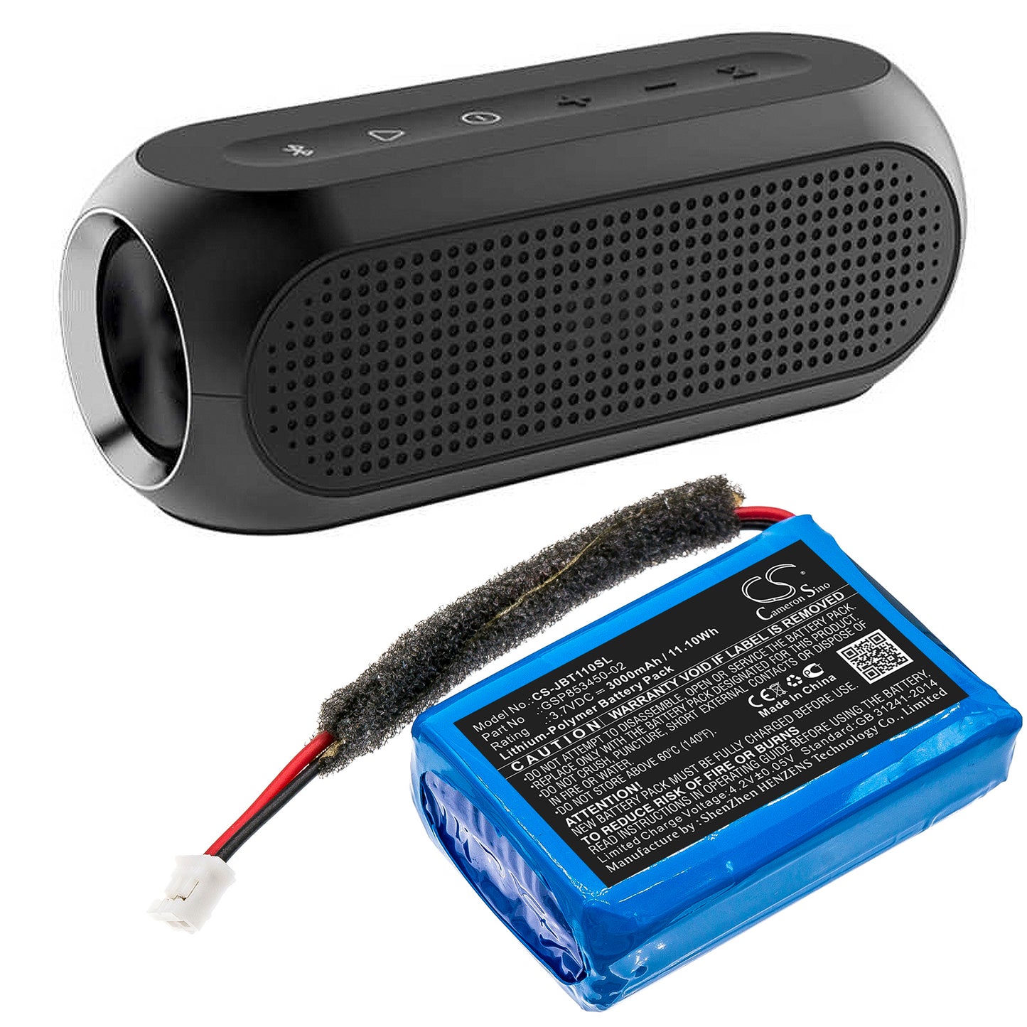 Replacement Battery for JBL Turbo – 3000mAh / 11.10Wh