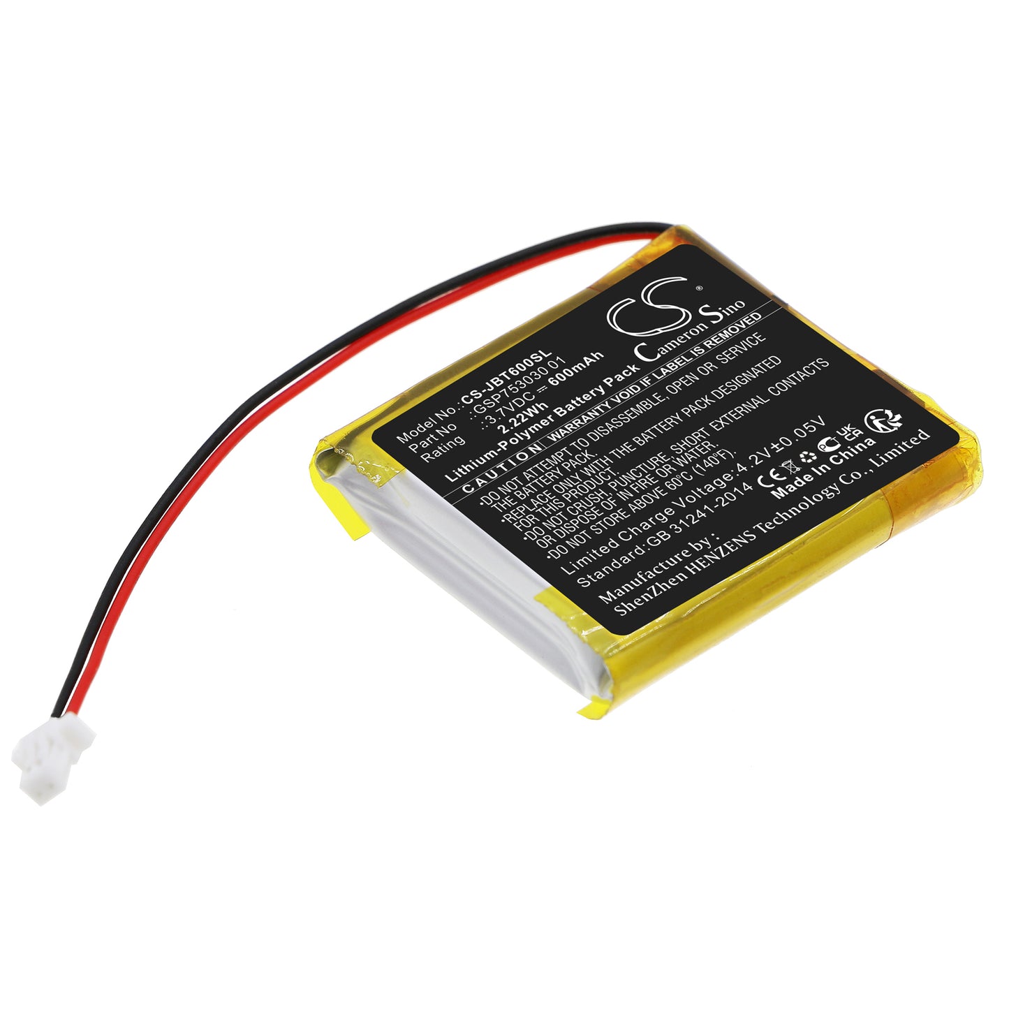 Replacement Battery for JBL T600 BT – 600mAh / 2.22Wh