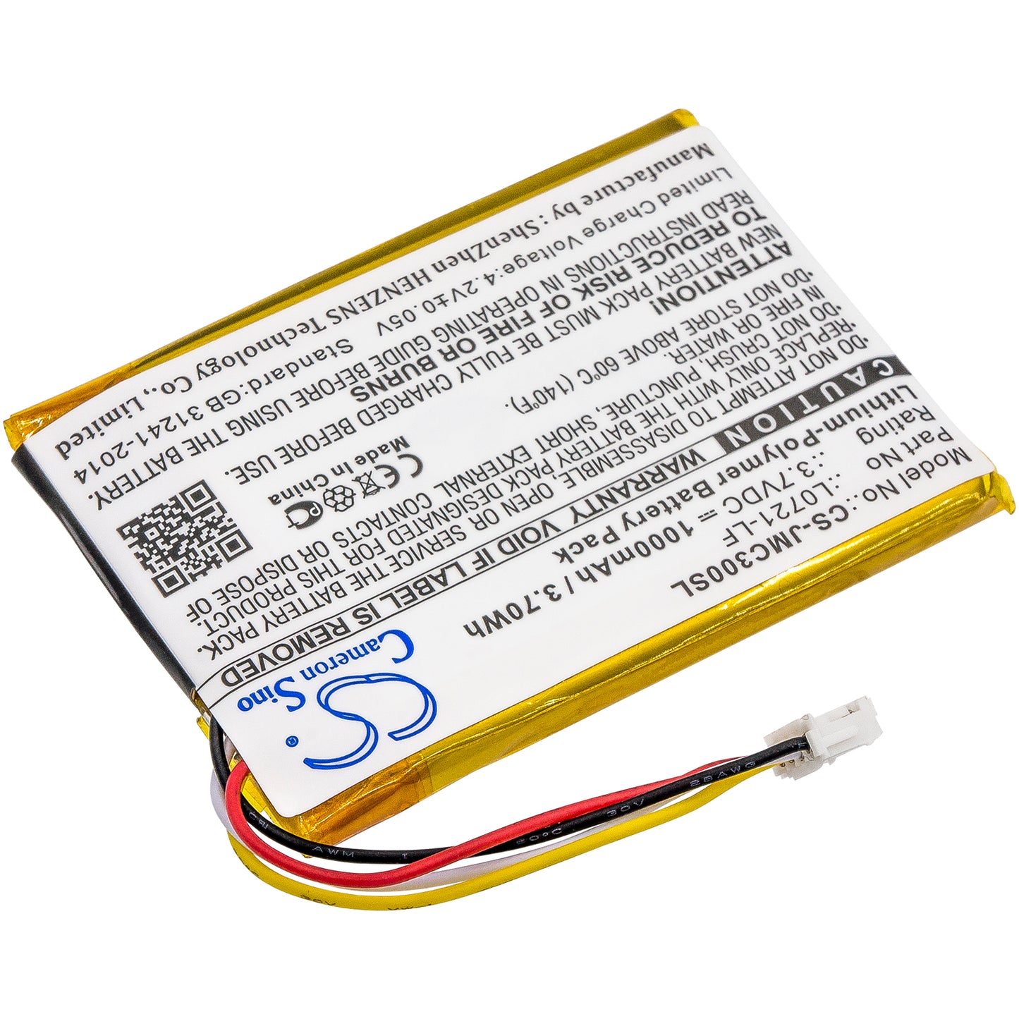 Replacement Battery for JBL Clip 3 – 1000mAh / 3.70Wh